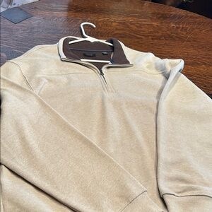 Arrow Men's Beige and Brown Zip-Up Sweater